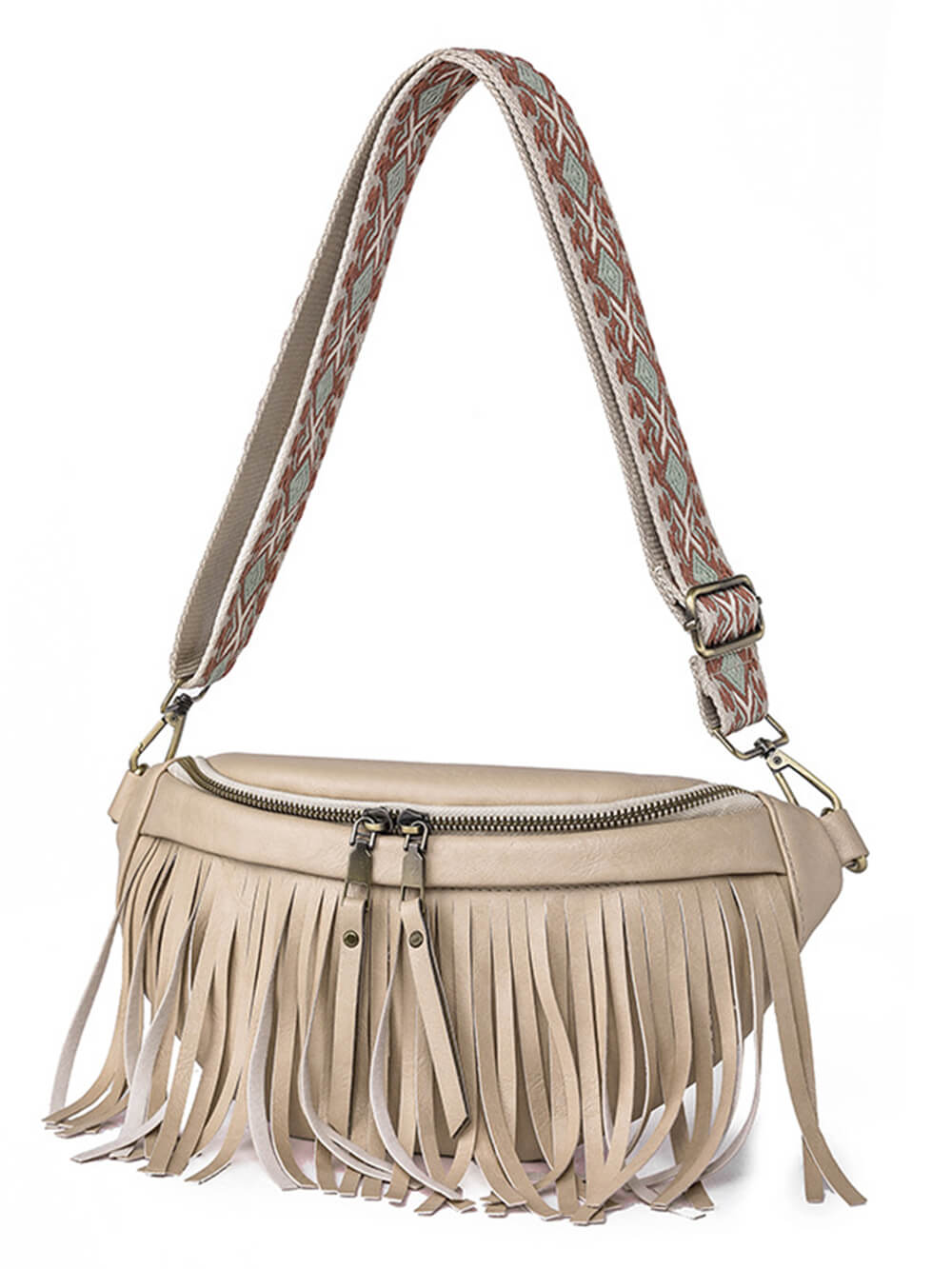 Borsa Hobo con tracolla a nappe Totem vintage