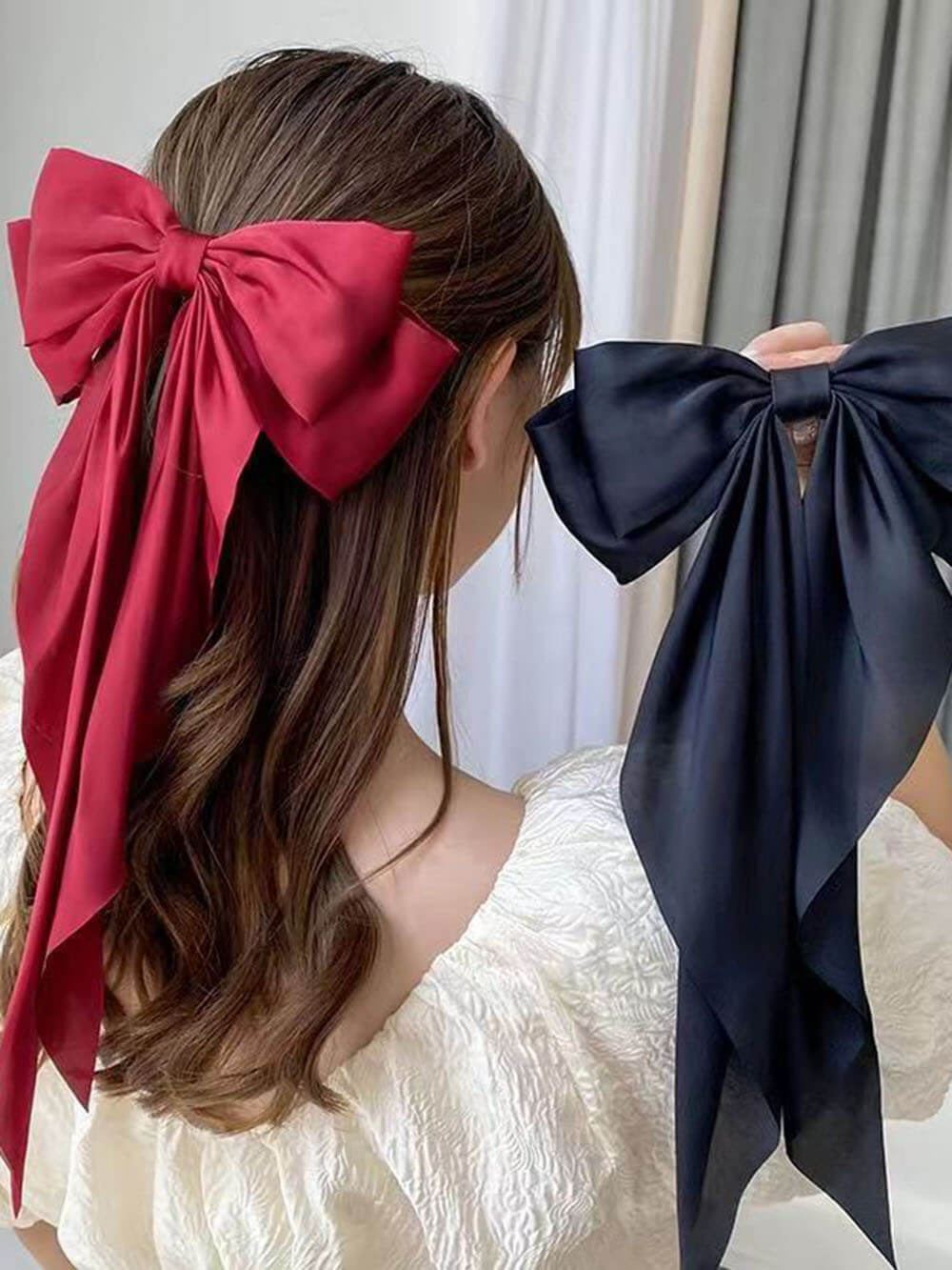 Retro Ribbon Bow Hairpin Coafura