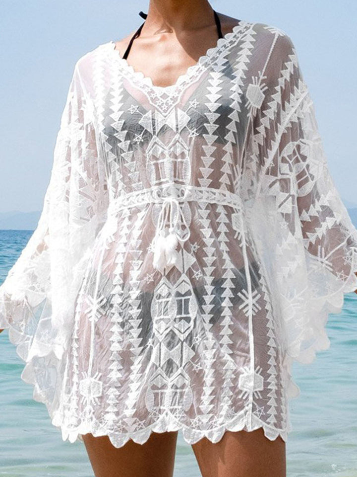 Biquíni com renda Beach Resort Cover Up