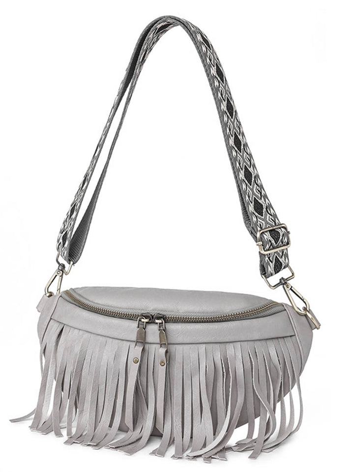 Borsa Hobo con tracolla a nappe Totem vintage