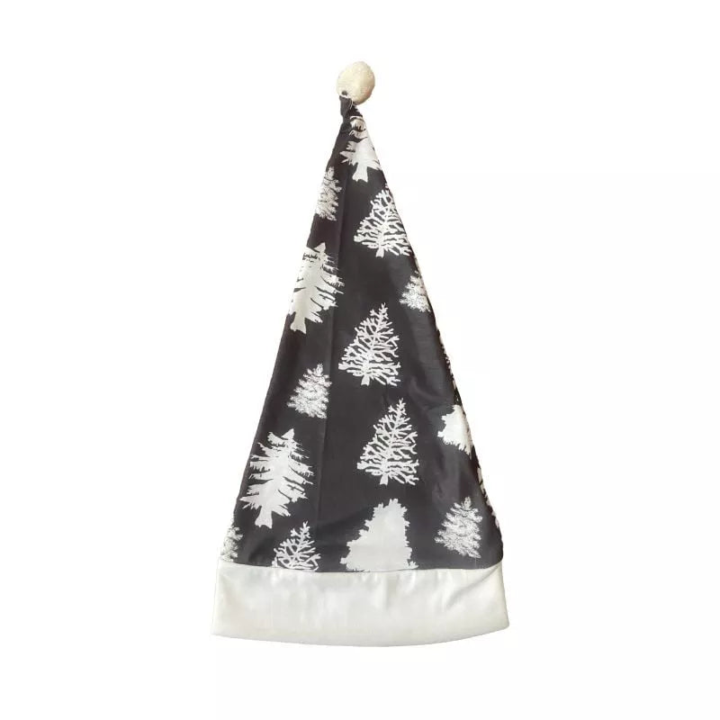 Pijama familiar a juego con estampado de árbol de Navidad gris y blanco