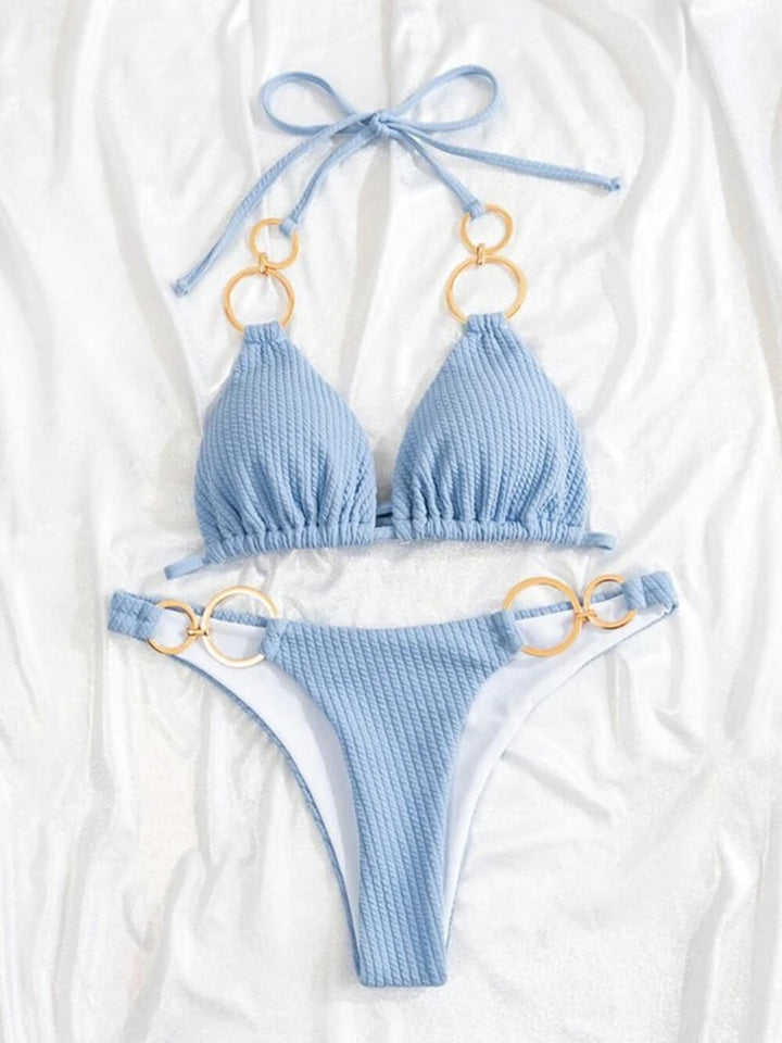 Bikini Thong Padat Leher Cincin