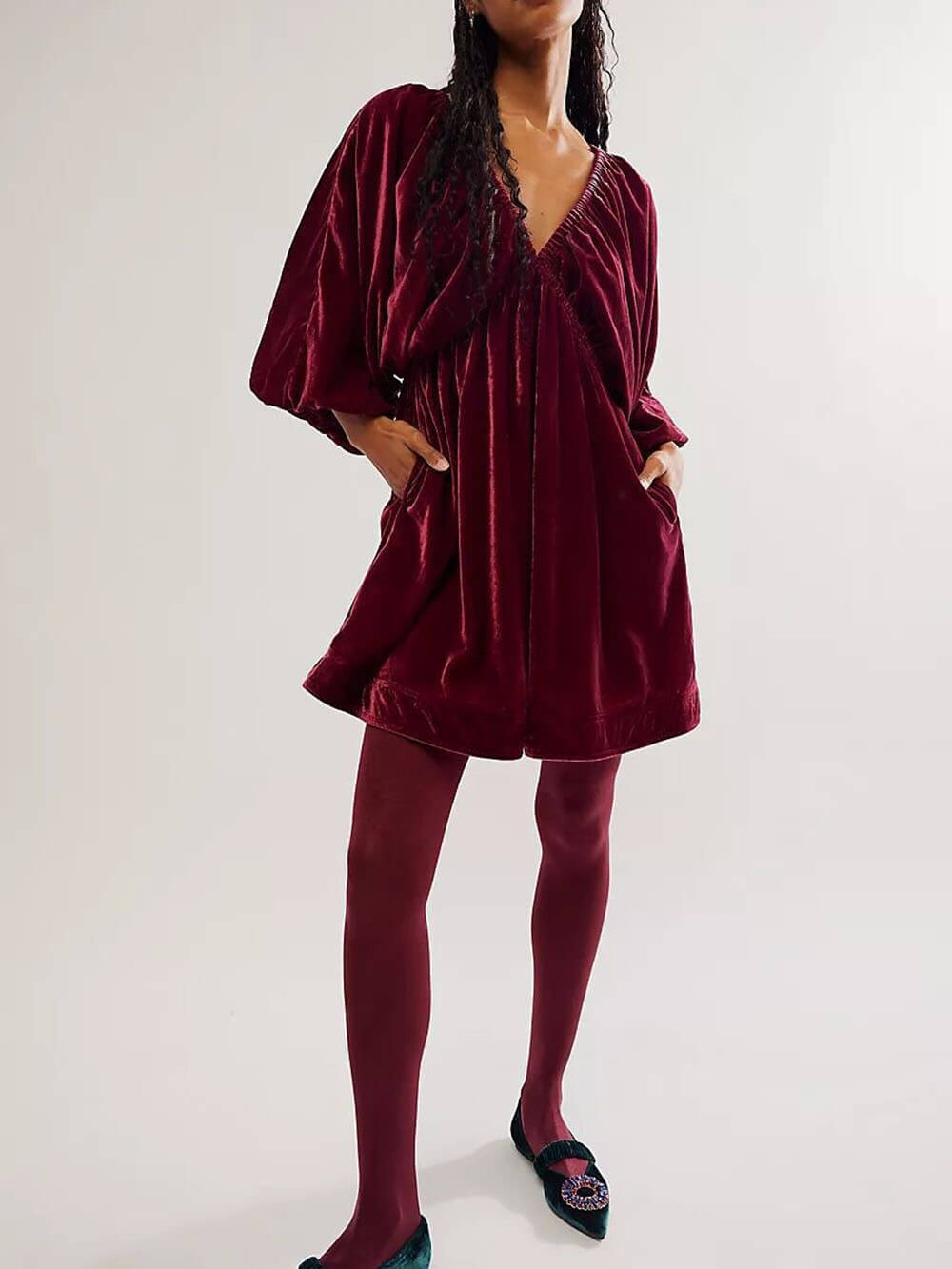 Mini robe en velours Portia