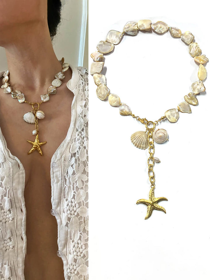 Bohemian Oversized Shell Necklace