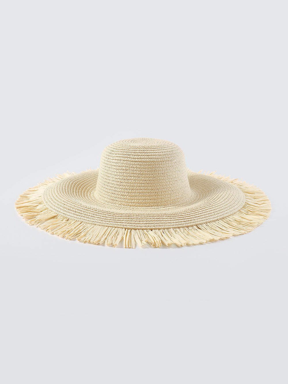 Sombrero de paja de ala cruda