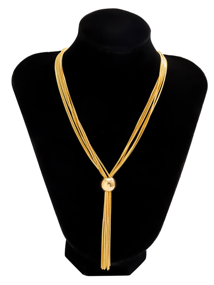 Multi-Layered Chain Ball Necklace