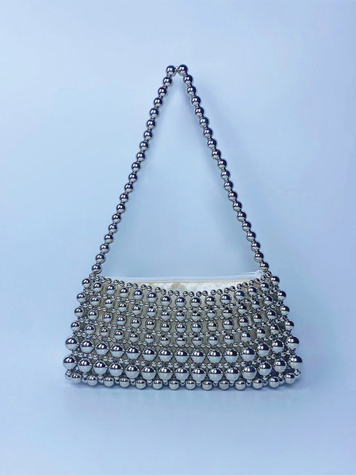 Bolso vintage con cadena de perlas