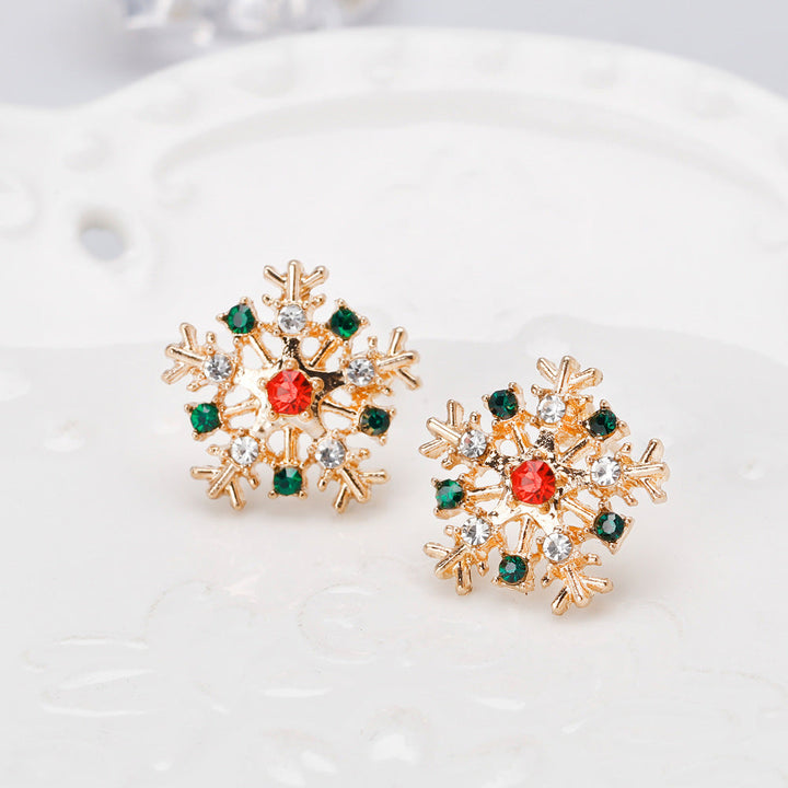 Boucles d'oreilles flocon de Noël