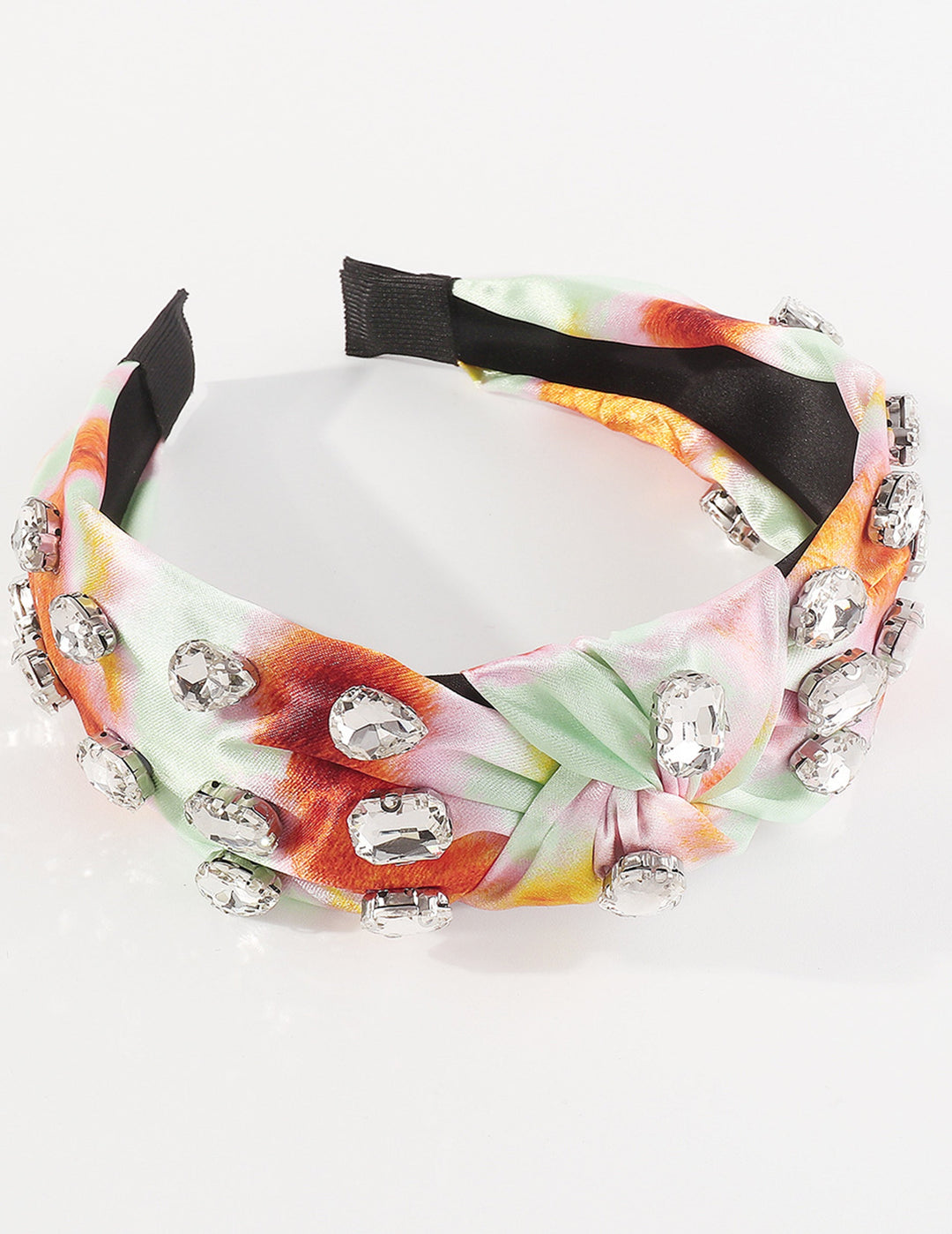 Knotted Tie-Dye Rhinestone Headband