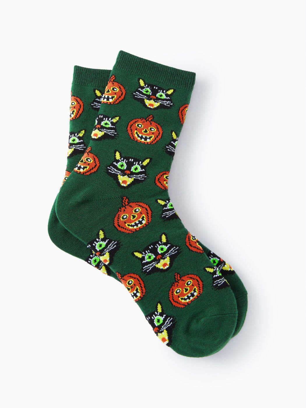 Chaussettes d'Halloween citrouille et chat