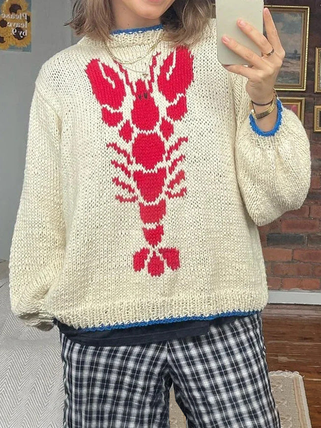 Funny Lobster Crew Neck Sweater