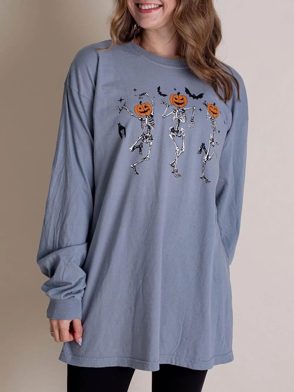 Halloween Dancing Pumpkin Long Sleeve T-Shirt