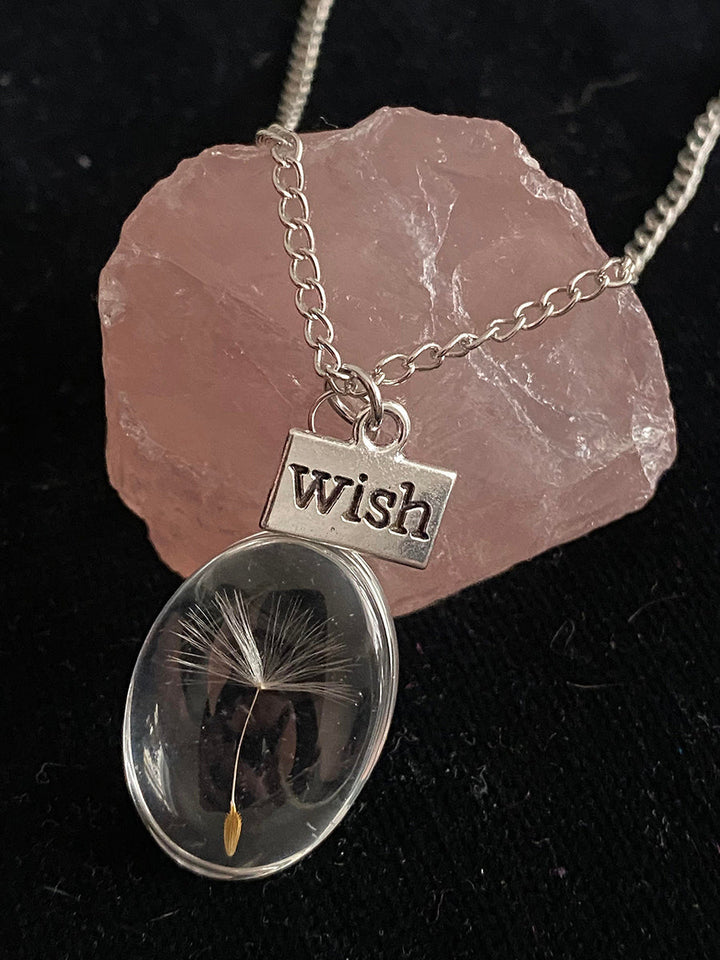 Odwracalny kryształowy naszyjnik Dandelion Time Stone Necklace