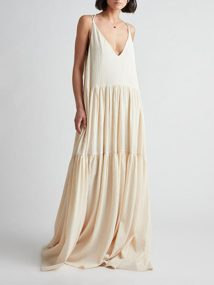 Elegante V-Halslijn Maxi Dress