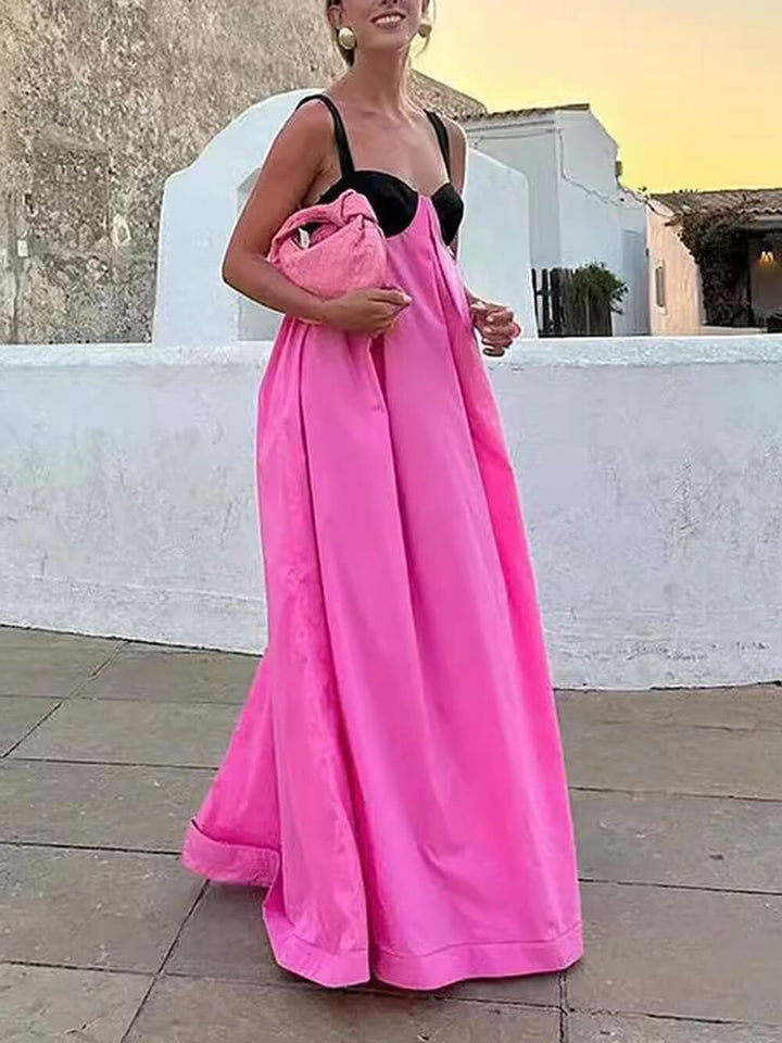 Exquisite Summer Sleeveless Backless Lace Up Maxi Dress