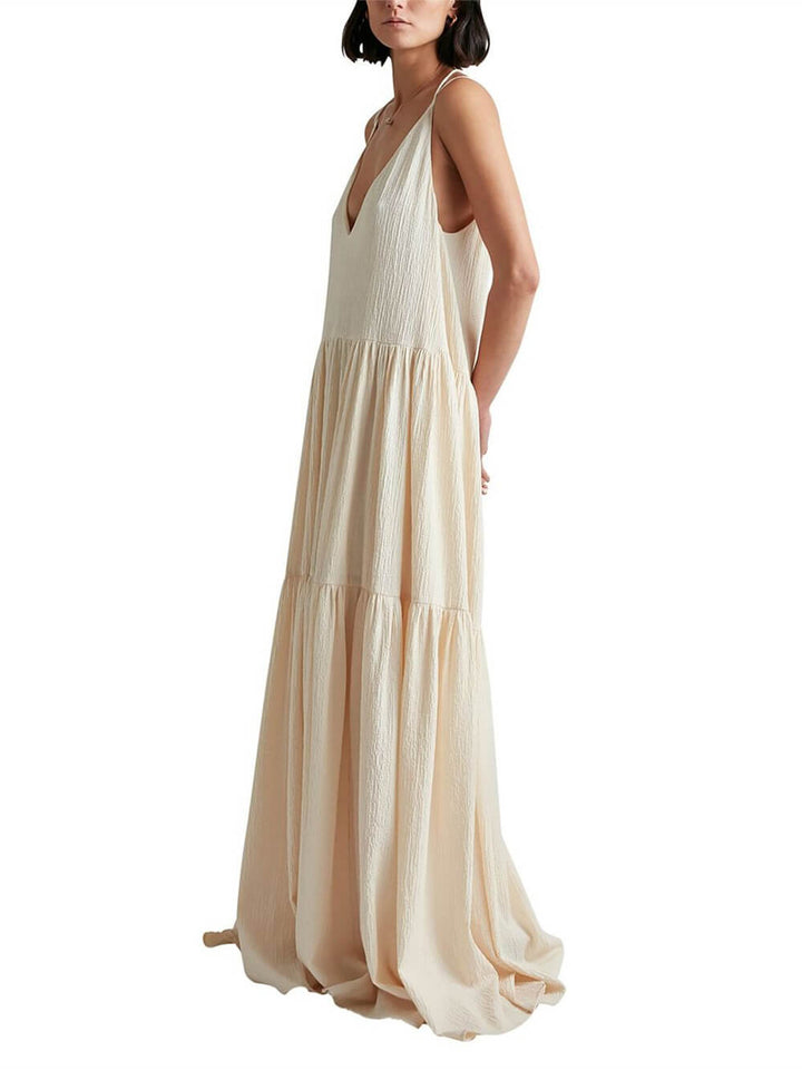 Elegante V-Halslijn Maxi Dress