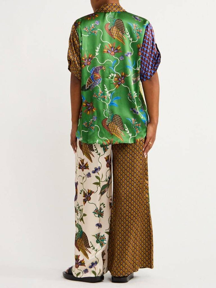 Special Folk Print Loose Wide Leg Pants (Pantalon ample à jambes larges)