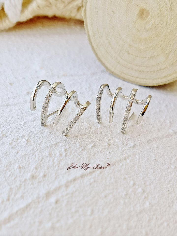 Boucles d'oreilles en cristal brillant