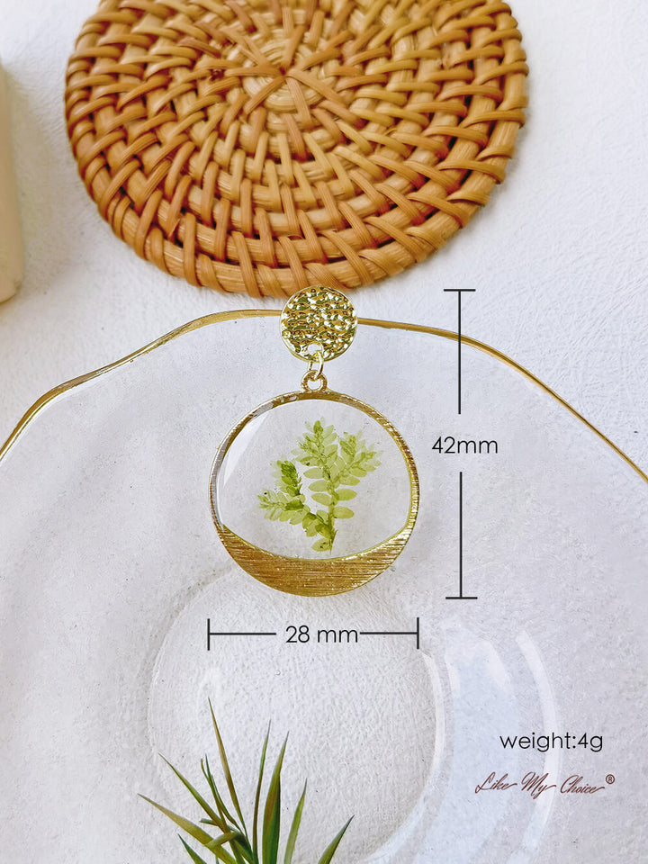 Pendants d'oreilles à l'huile, faits à la main, avec des fleurs douces