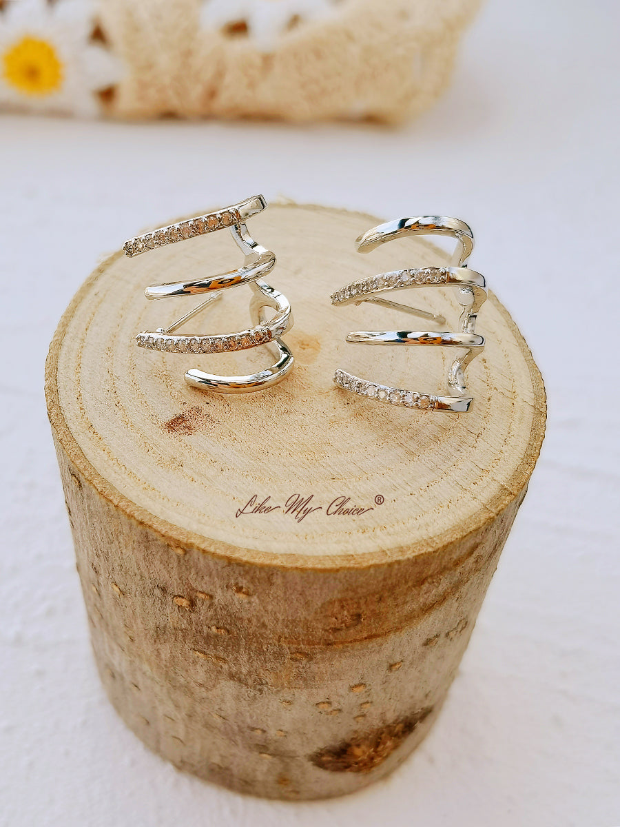 Boucles d'oreilles en cristal brillant