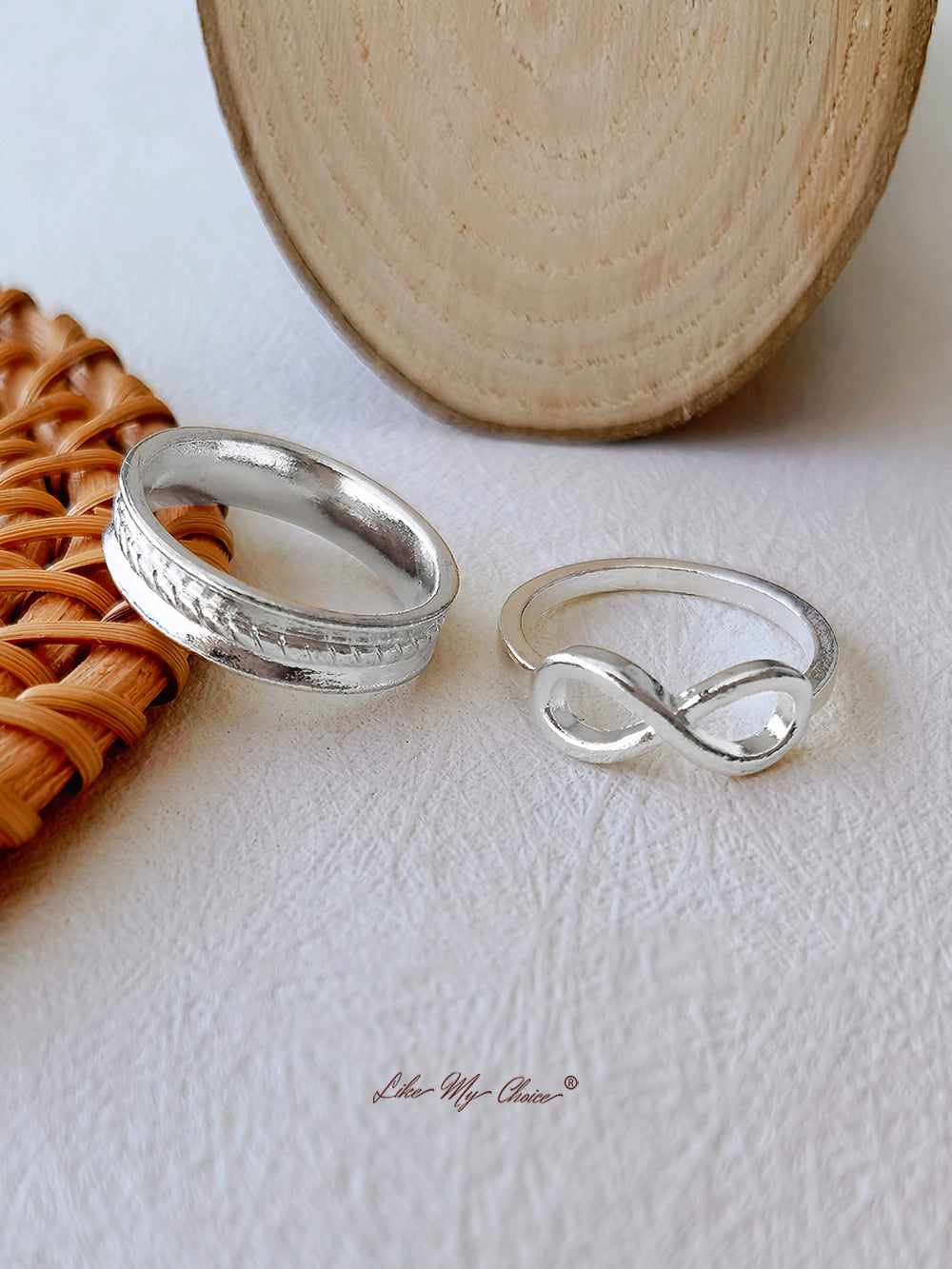 Geometrisches Stern & Mond Boho Ring Set 12tlg.