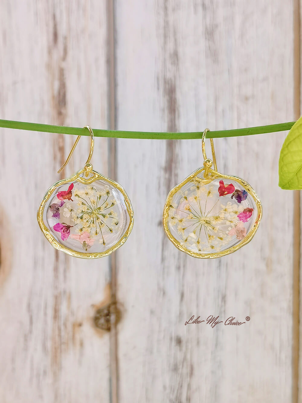 Boucles d'oreilles en dentelle Reine Anne