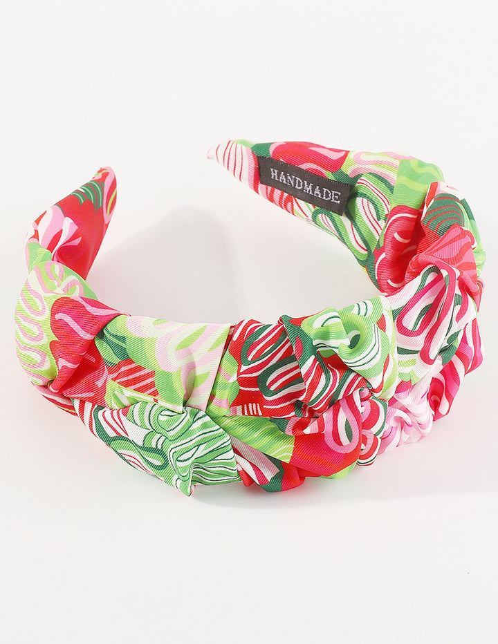 Hoofdband met bloemenprint en ruches