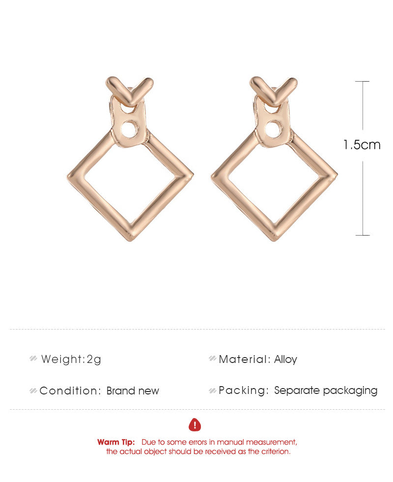 Trendy Cute Nickel Free Square Stud øreringe