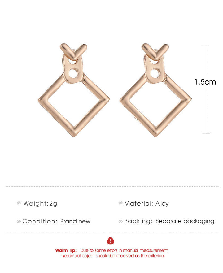 Boucles d'oreilles carrées tendance sans nickel