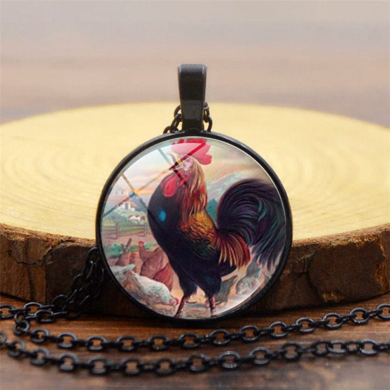 LikeMyChoice? Rooster Pendant Πολύχρωμο κολιέ Rooser