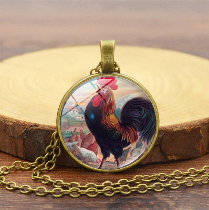 LikeMyChoice? Ciondolo Gallo Collana Rooser Colorata