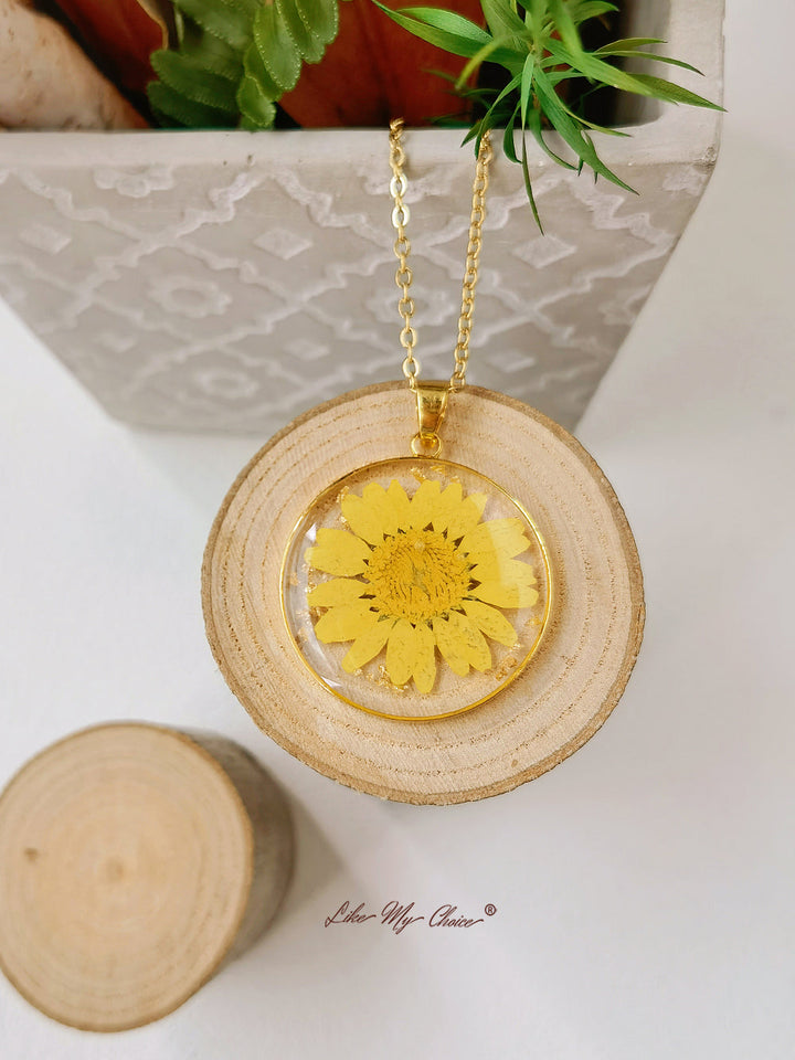 Hars Plant Ketting: Gele Chrysant Hanger