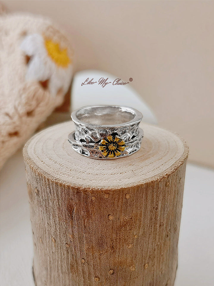 Inel Vintage Daisy Flower