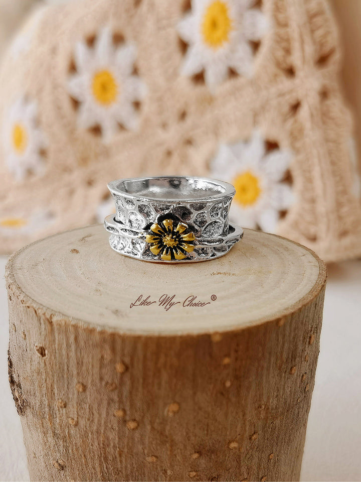 Inel Vintage Daisy Flower