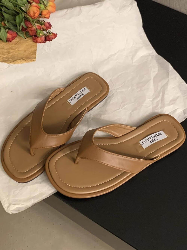 Casual Beach Semester Platt botten Clip-Nn Flip Flops Skor