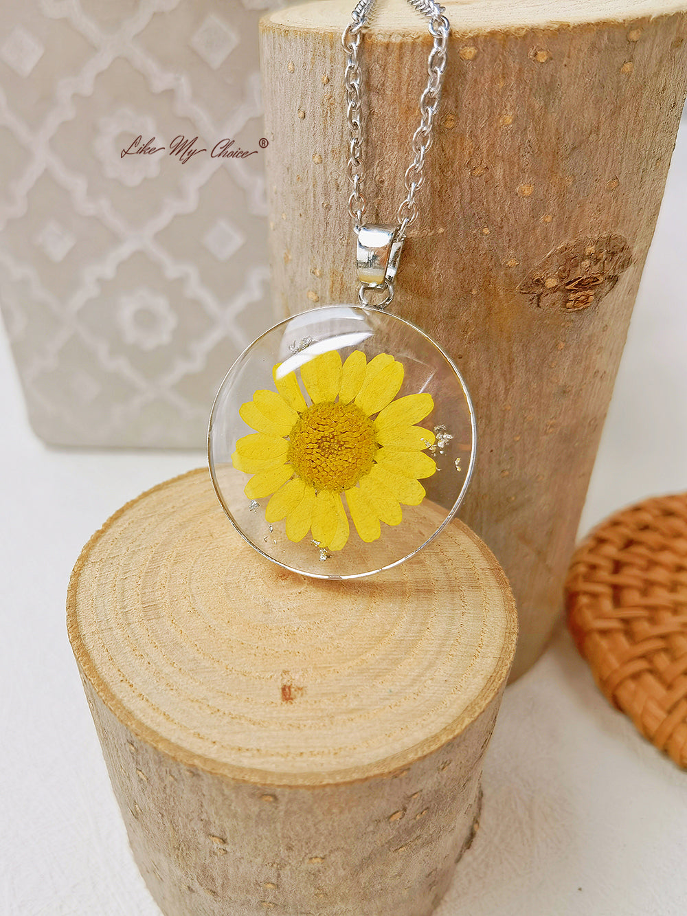 Hars Plant Ketting: Gele Chrysant Hanger