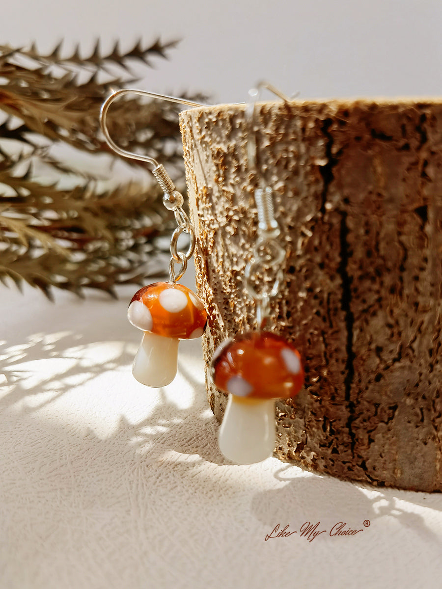 Pendientes Boho - Cute Handmade Mushroom