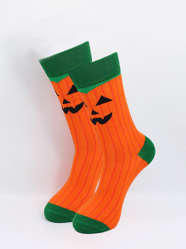 Chaussettes d'Halloween en forme de citrouille