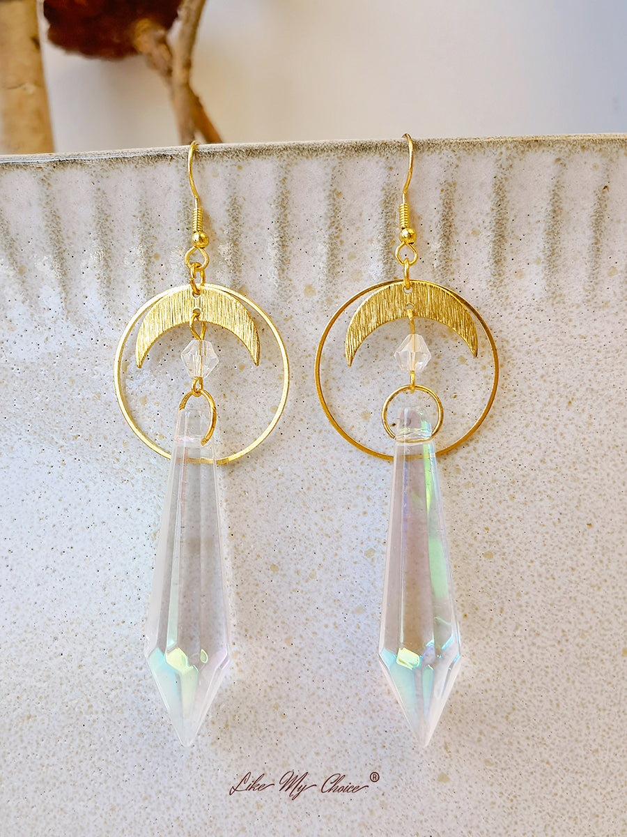 Anting Kristal Boho Moon