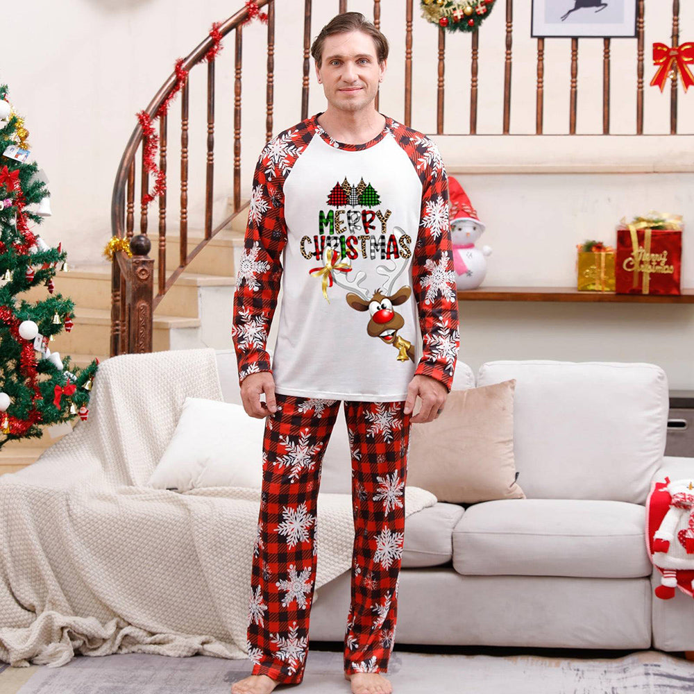 Merry Christmas Santa and Tree Matching Family Pajamas Set