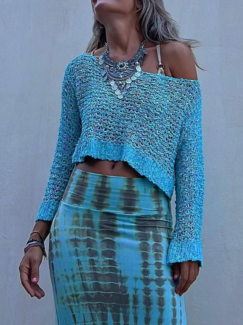 Κοίλο Crop Knit Cover Up Top