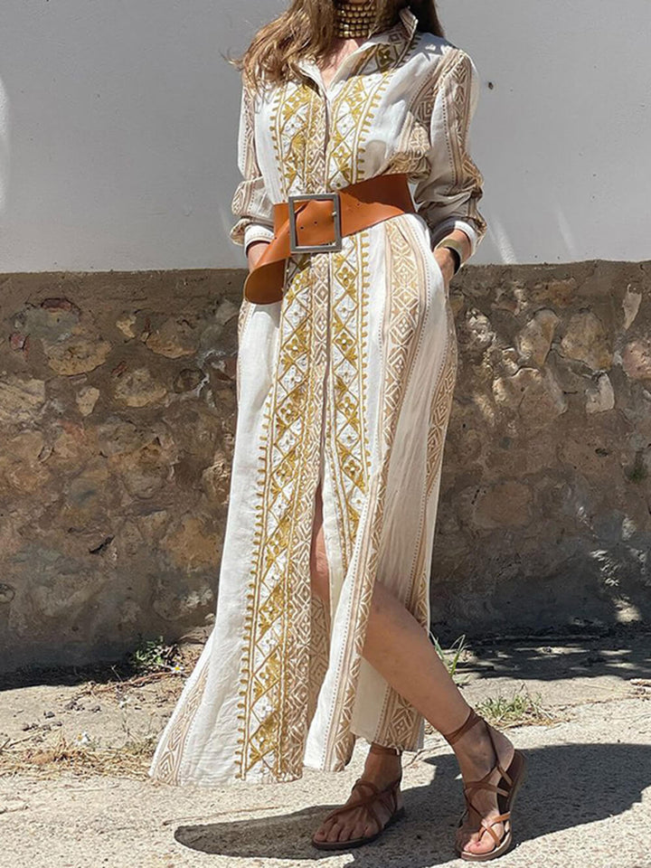 Modna sukienka midi w stylu boho