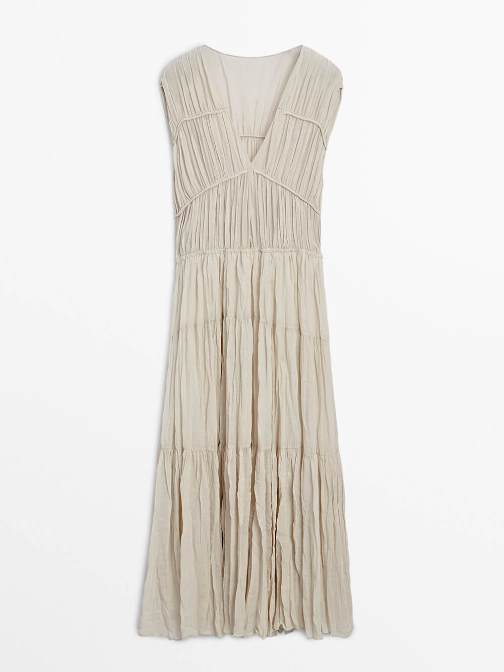 Unique Reversible Lace-Up Pleated Dress