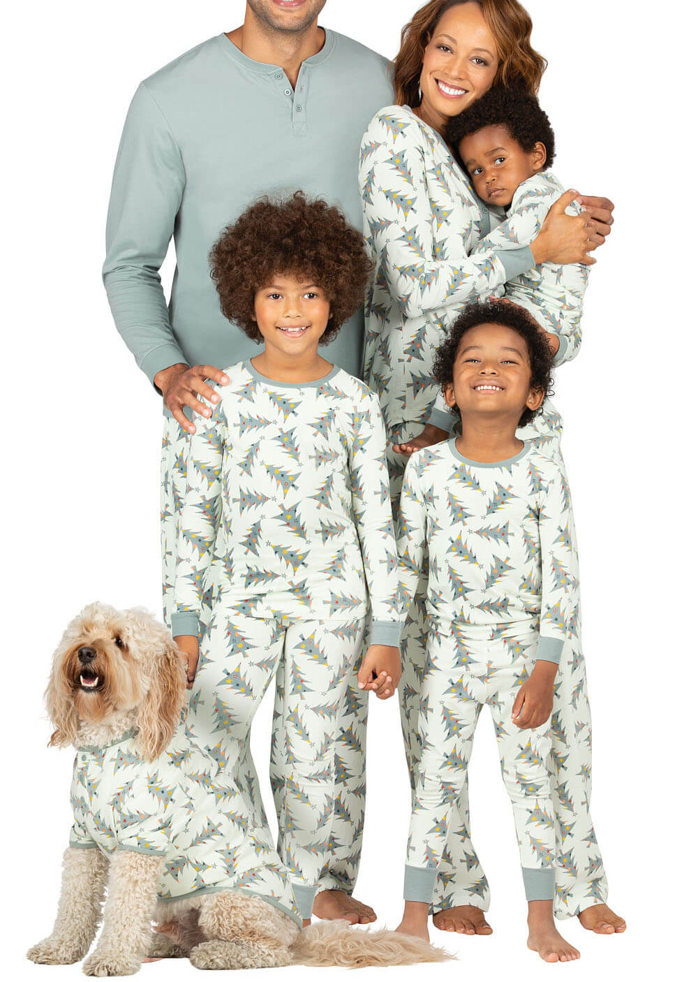 Copac de Crăciun Print Family Pijama