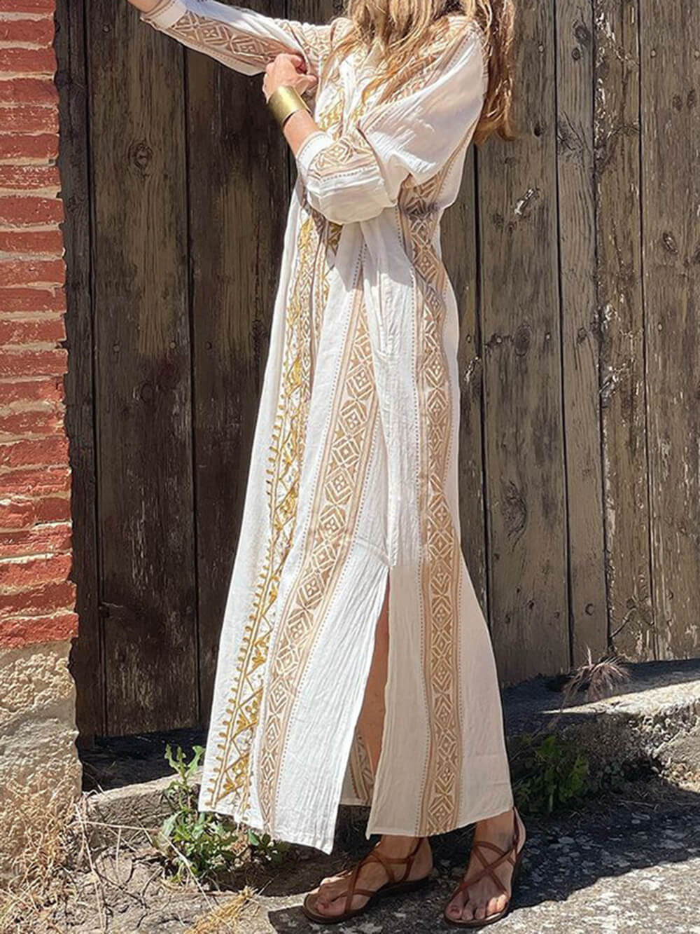 Robe midi bohème à la mode