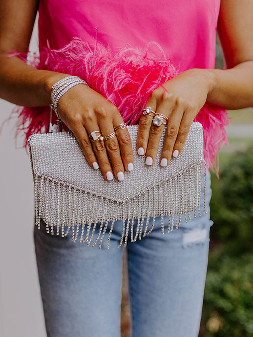 Vip Party Rhinestone Clutch