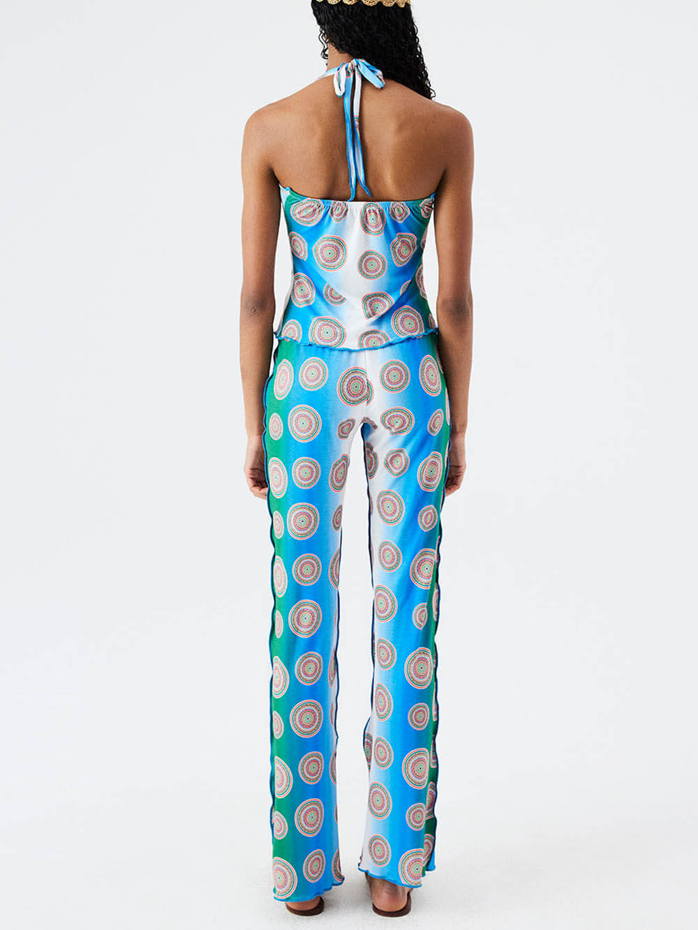 Unique Printed Flare Pants