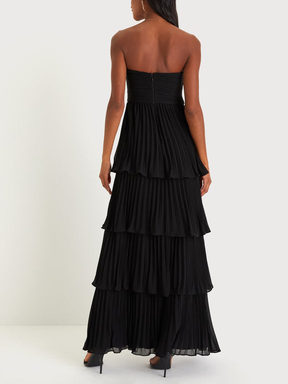 Herkkä Ruched Off-The-Shoulder Tiered Maxi Mekko