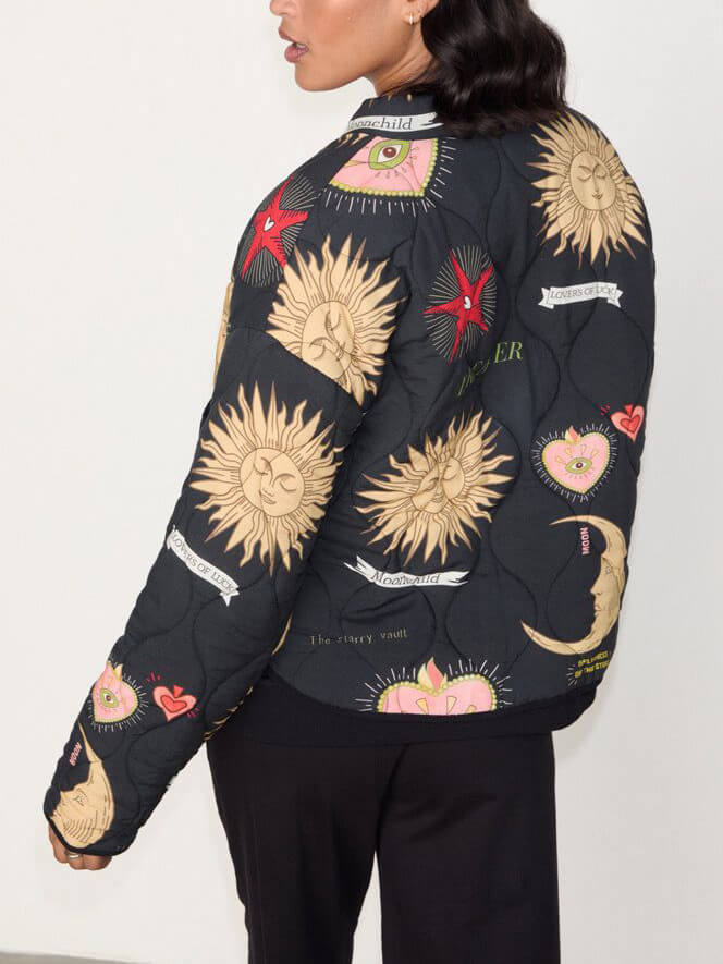 Unique Reversible Sun Print Oversized Jacket