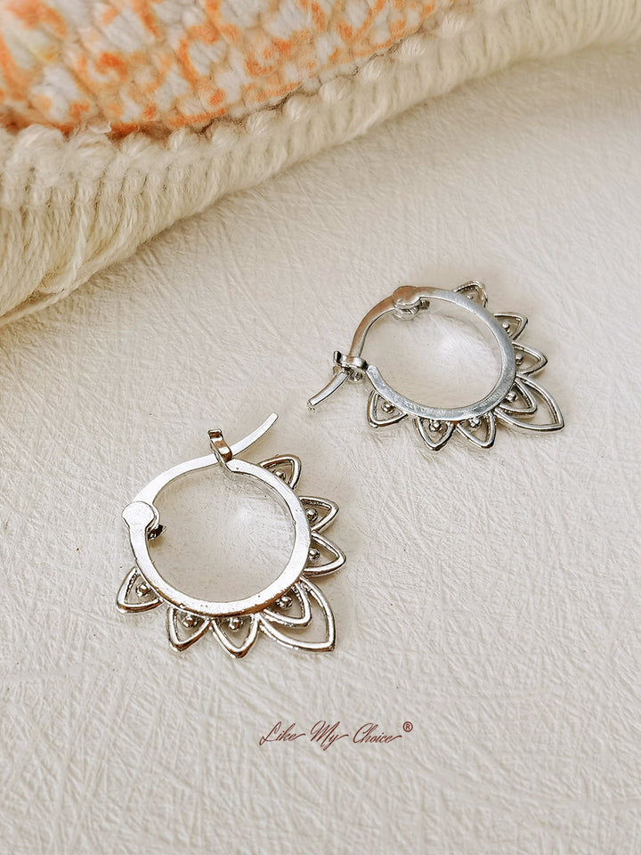 Boucles d'oreilles en argent sterling et or